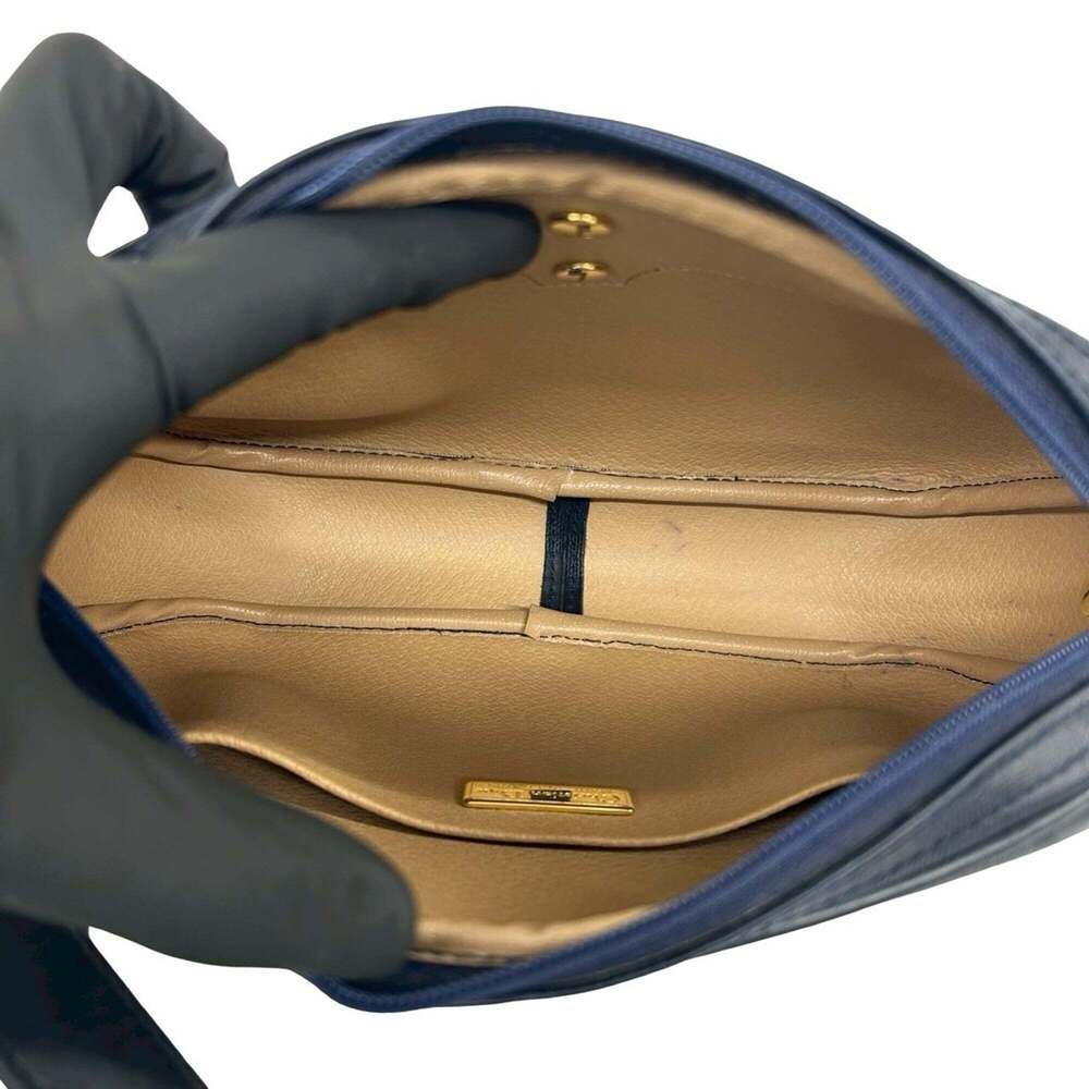 CHRISTIAN DIOR Vintage Blue Leather Trotter Shoulder Bag - Picture 9 of 10